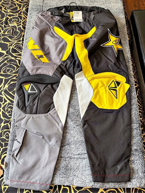 Pulse Motocross Pants in Black & Yellow Size 34 NWT